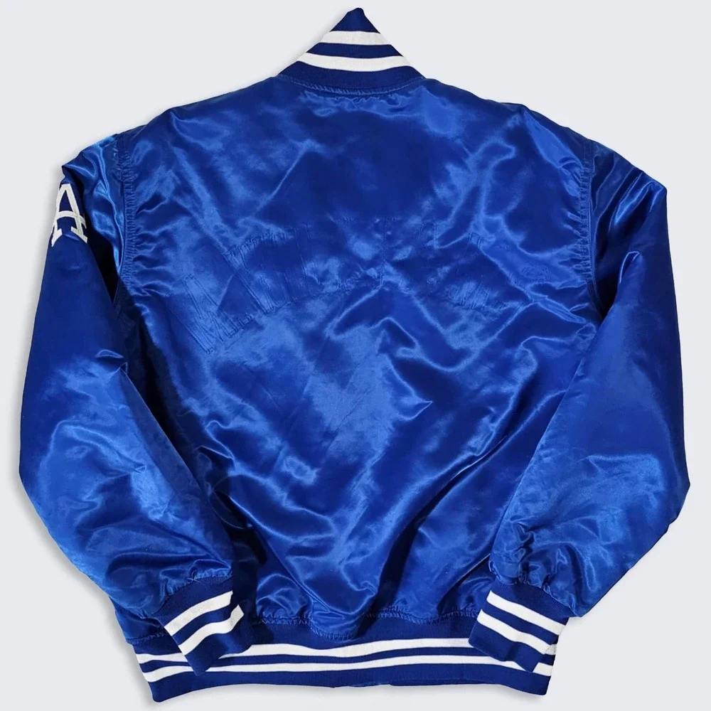Los Angeles Dodgers Vintage 80s Team Issued Satin Bomber Jacket